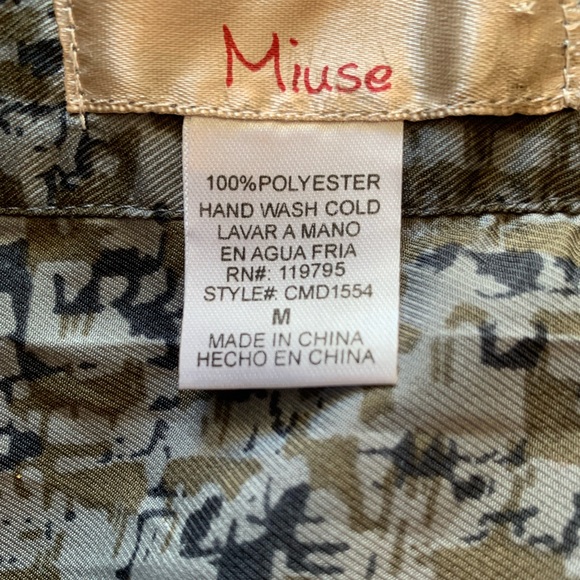 MIUSE Japanese Style Shift A-line Dress Size Medium Waist Tie - Picture 7 of 9